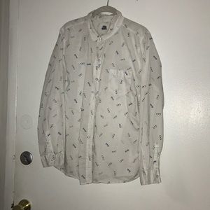 Old Navy. Women’s button up. With glasses